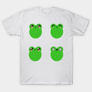 Cute frog face expressions v2 T-Shirt